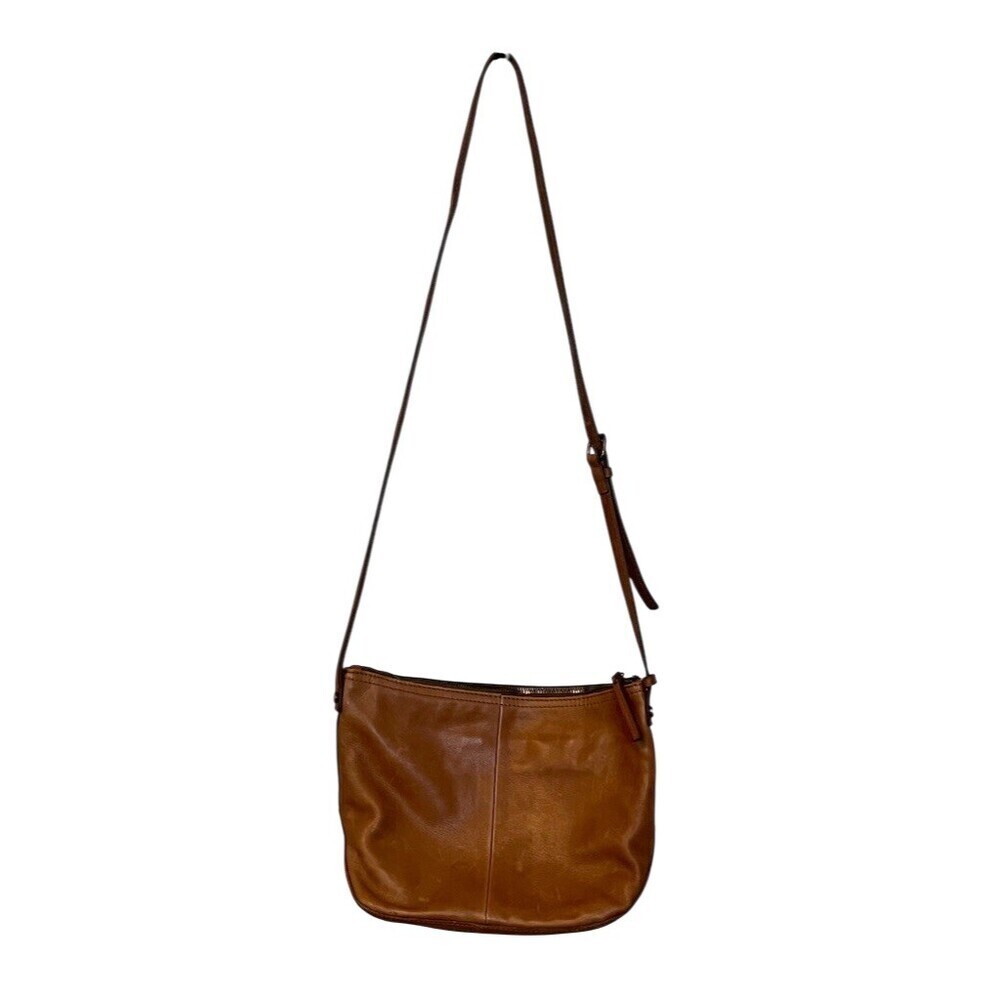 American Leather Co. Boho Crossbody Shoulder Bag Women’s Brown Zip Fall Hippie - Picture 7 of 15
